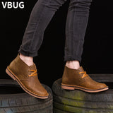 Men’s Classic Leather Work Boots – Safety Ankle Boots for Winter & Casual Wear