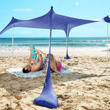 Beach Tent Sun Shelter 10 x 10FT with 4 Sandbags, UPF 50+ Protection Beach Shade Canopy, Protable Easy Set Up Canopy Tent