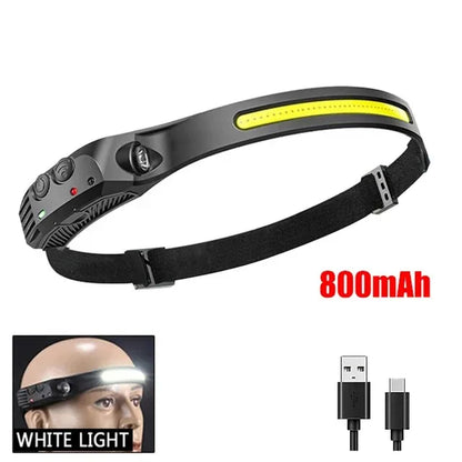USB Rechargeable COB Sensor Headlamp