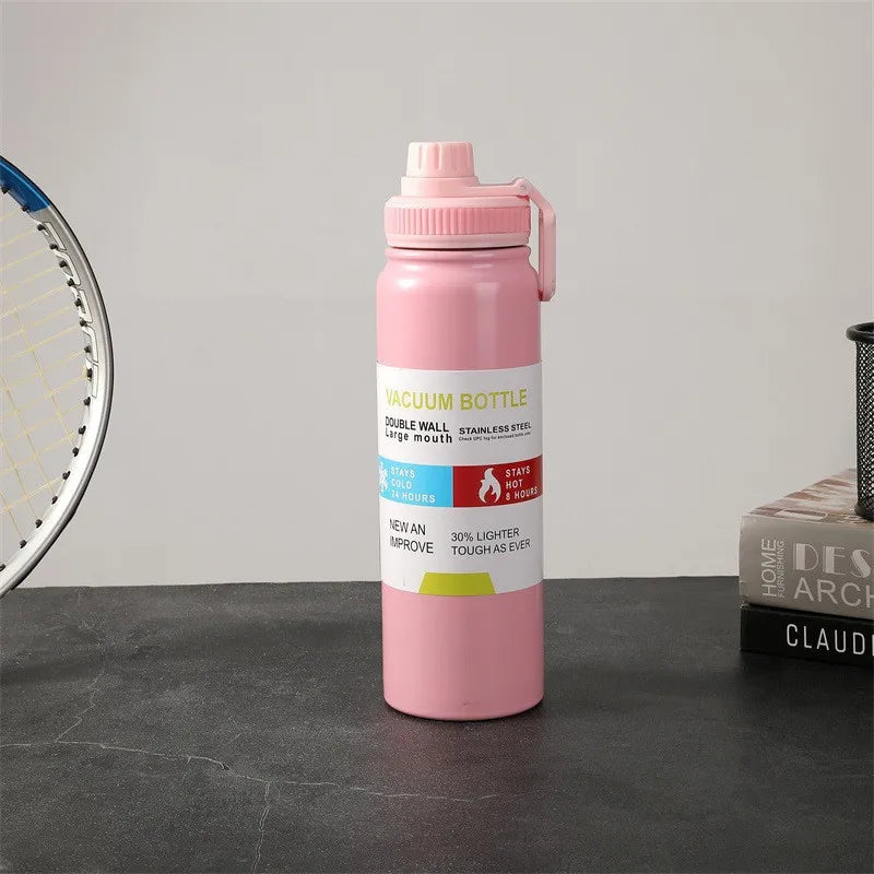 Stainless Steel Thermos Bottle Keeps Cold Thermal Cup 600ML 800ML 1000ML And Heat Thermal Mug Sports Insulated Cup Vacuum Flask