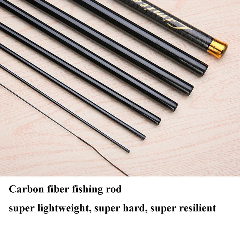 1pc Super Light Hard Carbon Fiber Hand Fishing Pole Telescopic Fishing Rod 3.6M/4.5M/5.4M/6.3M/7.2M Stream Rod Fishing Rod