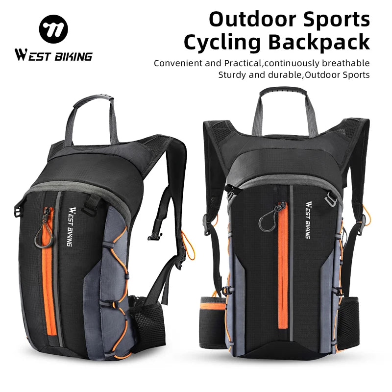 WEST BIKING 10L Cycling Backpack Lightweight Outdoor Sports Running Hiking Climbing Hydration Bag Waterproof Flodable Travel Bag