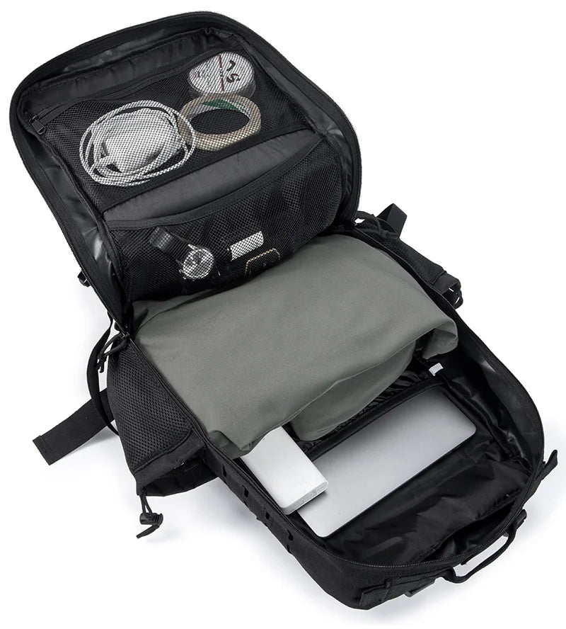 45L Tactical Backpack Molle System Men's Outdoor Hiking Rucksack with Bottle Holder EDC GYM Hunting Bag for Survival