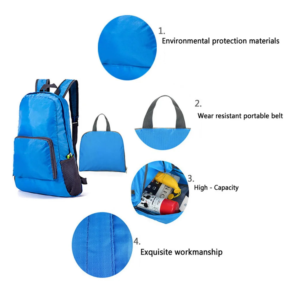 Outdoor Travel Backpack Ultralight Foldable Mountaineering Bag for Men Travel Sport Run Daypack Organizer Bag Camping Hiking Bag