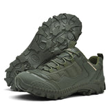 Men’s Genuine Leather Mountaineering Shoes – Anti-Slip Hiking Boots Outdoor Breathable Sports Footwear