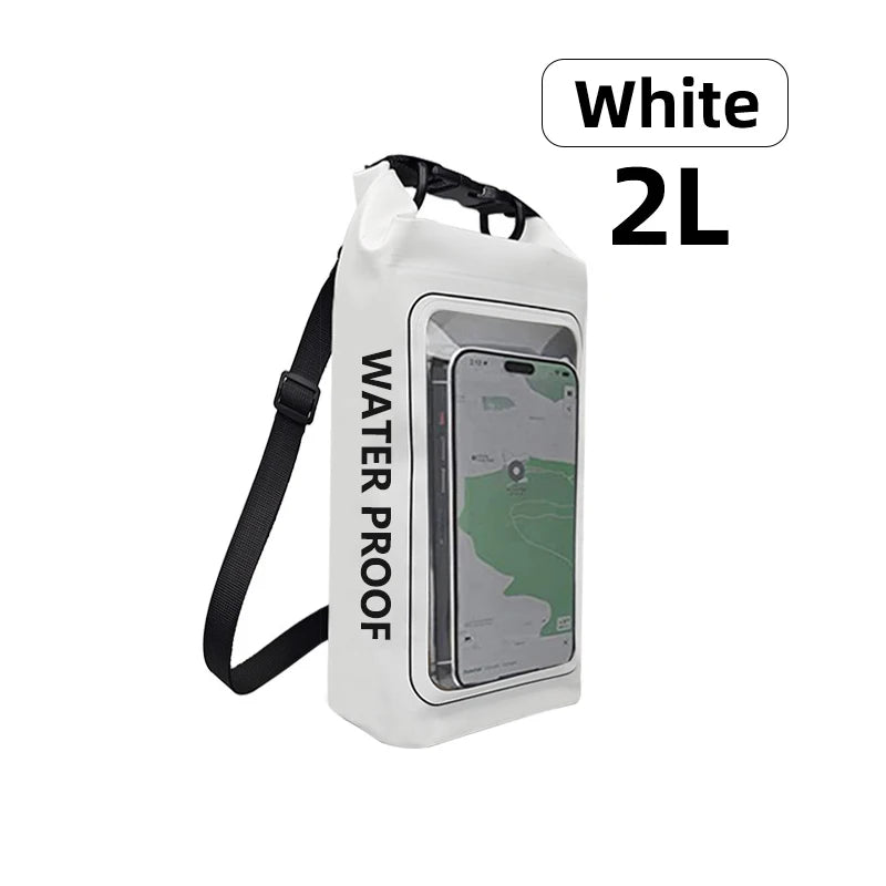2L/5L PVC Swimming Waterproof Bag,Mobile Phone Waterproof Dry Bag for Trekking Drifting Rafting Surfing Boating Storage Bag