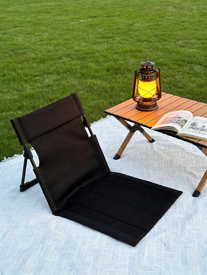Lightweight Folding Low Back Chair, Portable Outdoor Leisure Recliner for Camping, Picnic, Fishing and Daily Outdoor Activities