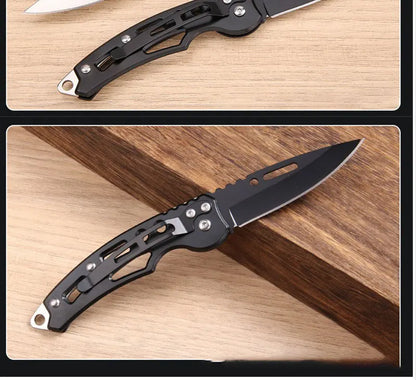 Stainless Steel Keychain Folding Knife Outdoor Carrying Knife Mirror Sharp Pocket Knife Fruit Knife Folding Knife