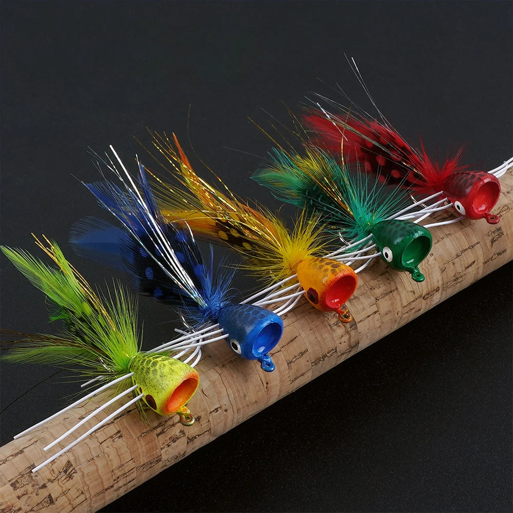 Bass Popper Bug Flies (2 Pack)