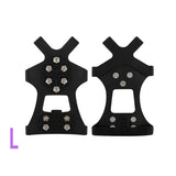 Ice & Snow Grippers with 10 Stainless Steel Spikes | Anti-Slip Traction Crampons for Shoes