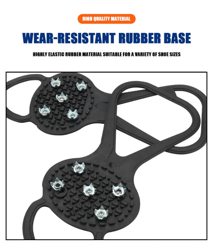 1 Pair 5 Studs Anti-Skid Ice Snow Camping Walking Shoes Winter Safety Boots Universal Professional Climbing Crampons