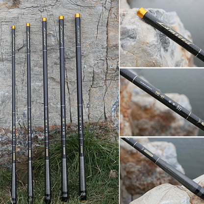 1pc Super Light Hard Carbon Fiber Hand Fishing Pole Telescopic Fishing Rod 3.6M/4.5M/5.4M/6.3M/7.2M Stream Rod Fishing Rod