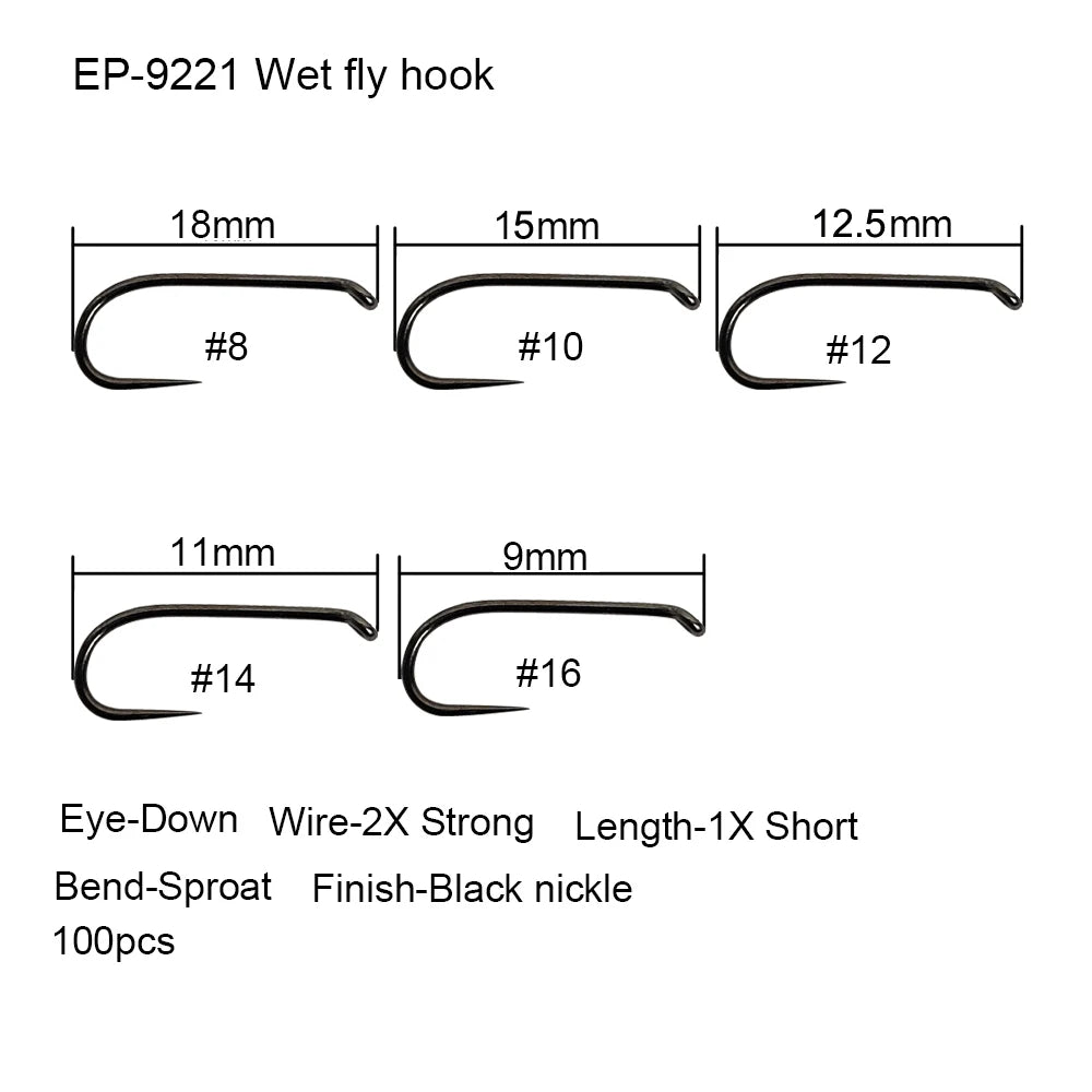 Aventik Competition Barbless Fly Hooks (50 Pack)