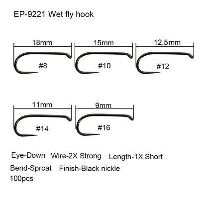 Aventik Competition Barbless Fly Hooks (50 Pack)