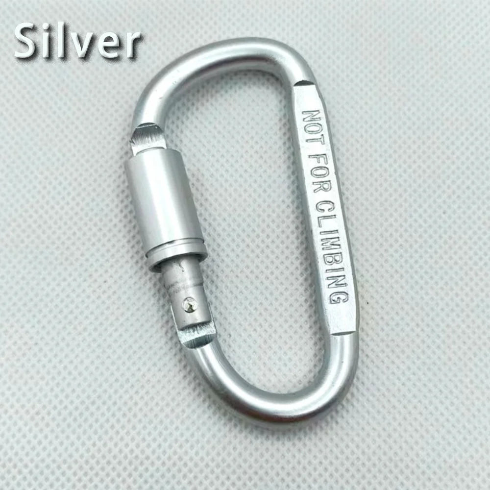Outdoor Aluminium Alloy Sports Keychain High Quality Multi Colors with Lock D-shape Carabiner Camping Hiking Hook Outdoor Tool