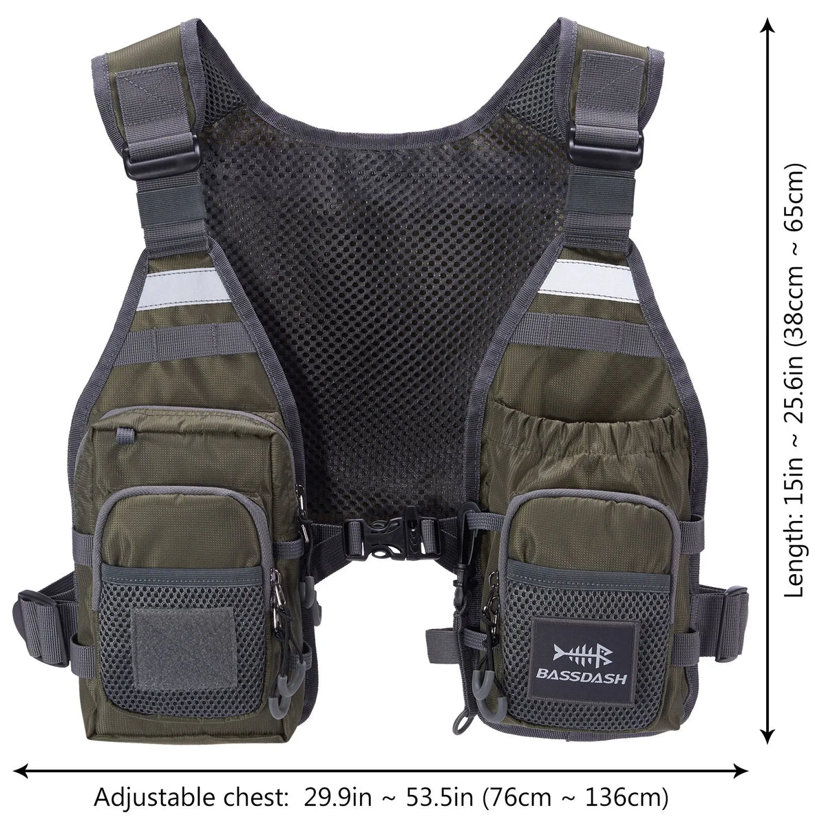 Bassdash FV08 Ultralight Fly Fishing Vest Pack