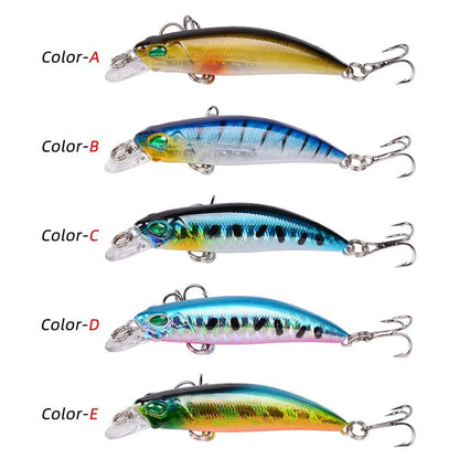 5pcs Fishing Lure Kit Sinking Minnow Trout Artificial Bait Crank Bait Bass Hook Wobbler Fishing Tackle Box Floating Jerkbait