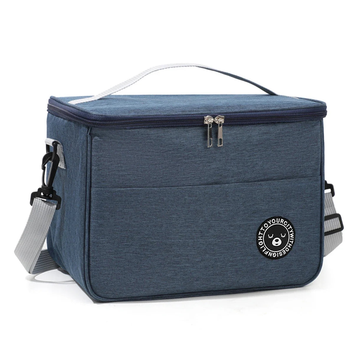 Capacity hand-held with shoulder strap insulated bag, lunch box bag, student thickened waterproof lunch bag。