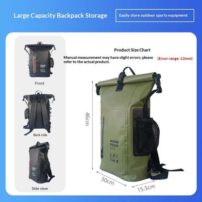PVC Waterproof Dry Bag Backpack Capacity For Kayak Canoe Rafting Diving Beach Swimming Trekking Camping Shoulder Storage Bag