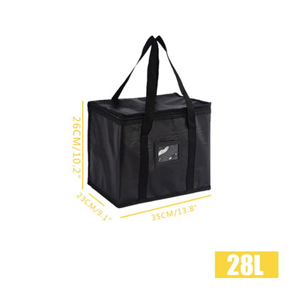 1pc Large Insulated Picnic Bags, Thermal Food Cooler Tote for Outdoor Camping Beach, Leakproof Portable Cooler Bag with Zipper