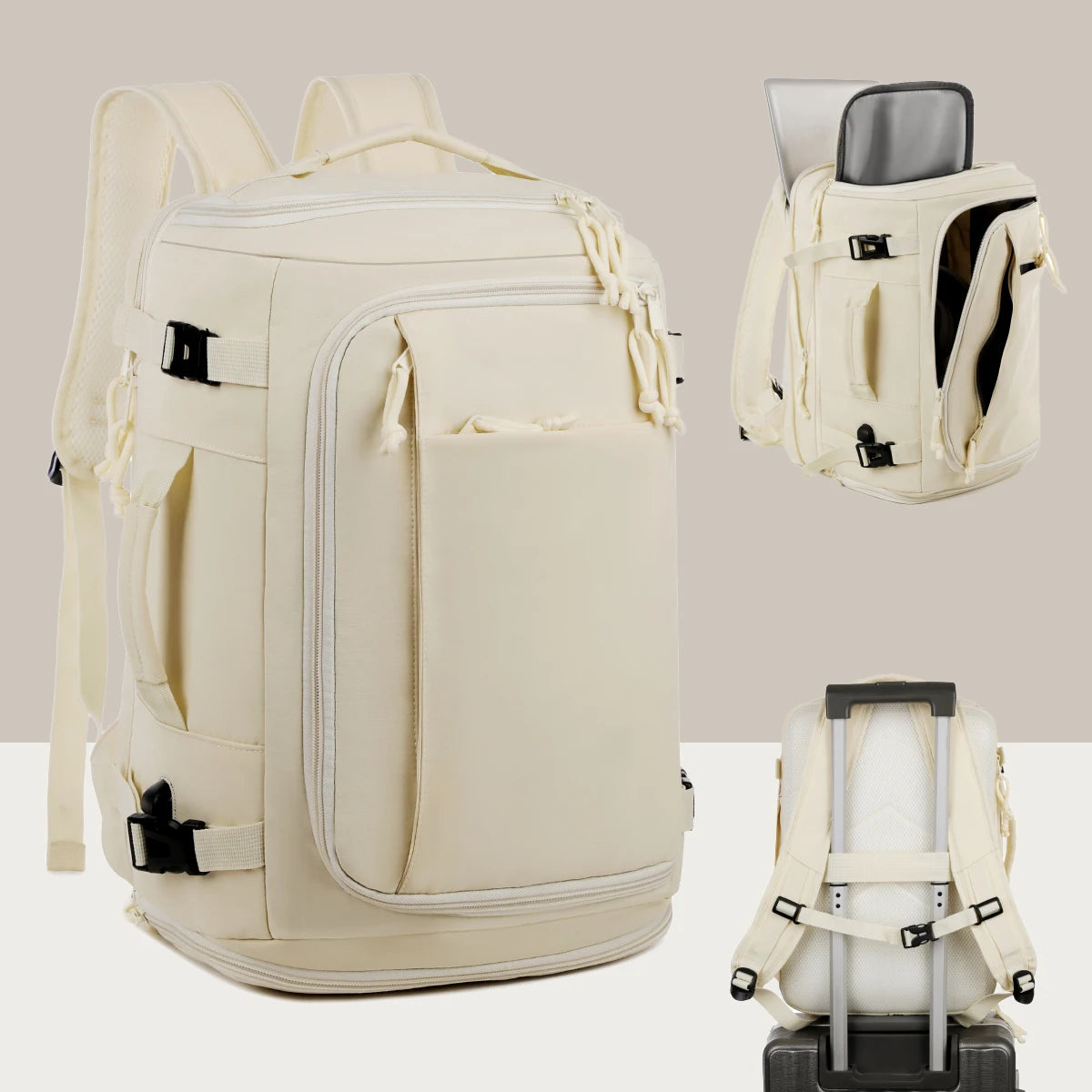 Outdoor Backpacks for Men and Women, Large-Capacity School Bags, Business Trip Luggage Bags, Backpacks with Shoe Compartments, Travel Bags, Computer Bags, Boarding-Free Check-In Bags