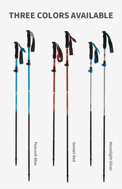 Naturehike 2026 New Trekking Poles Ultralight Folding 1Pcs Walking Cane High Load Aluminum Hiking Walking Telescopic Stick
