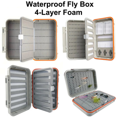 Aventik Waterproof 4-Layer Foam Fly Box