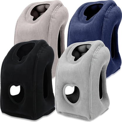 1pc Inflatable Travel Pillow with Patented Valve Design-Adjustable Neck & Head Support, Lightweight,Thanksgiving,Christmas gift
