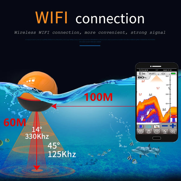 Erchang F68 WiFi Smart Fish Finder (App-Based Castable Sonar)