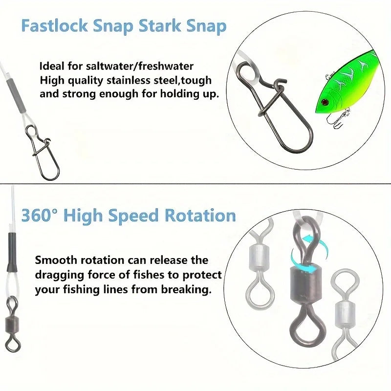 Fluorocarbon Leaders with Quick Lock (12 Pack)