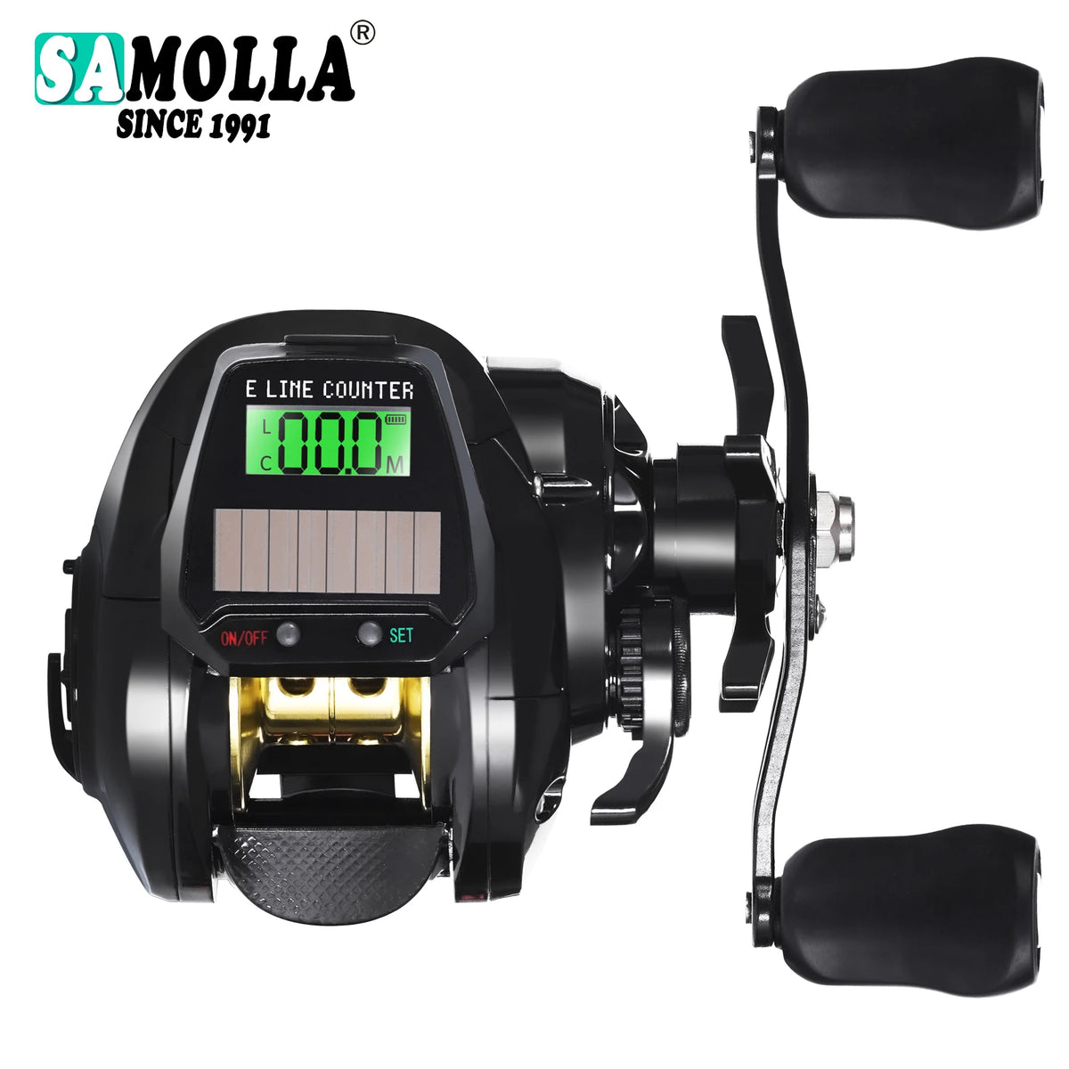 Electronic Baitcasting Reel with LED Line Counter Screen