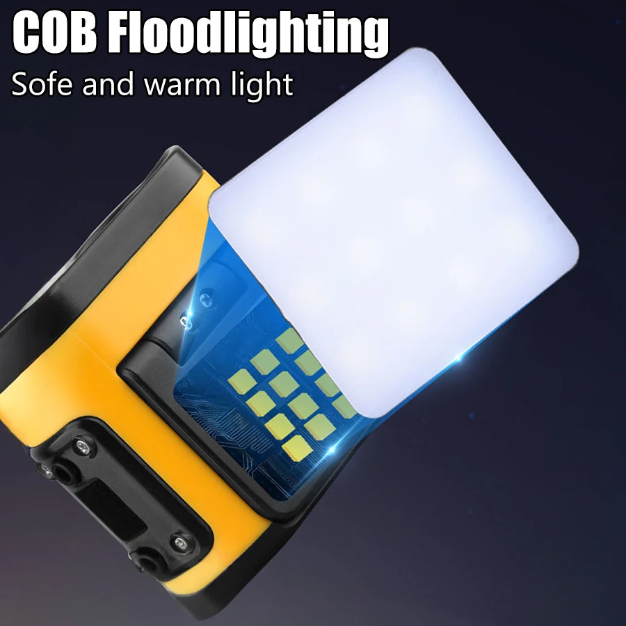 LED Headlamp Smart Sensor Cap Clip Light TPYE-C Rechargeable Flashlight  With Power Display Riding Fishing Camping Outdoor Torch