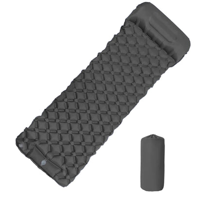 Outdoor Camping Inflatable Mattress Sleeping Pad With Pillows Ultralight Air Mat Built In Inflator Pump Hiking