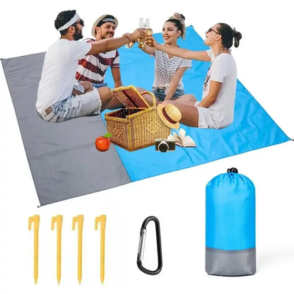 Sandproof Beach Blanket 200x140cm Waterproof Lightweight Beach Mat Portable Picnic Blanket for Travel Hiking Outdoor Sports