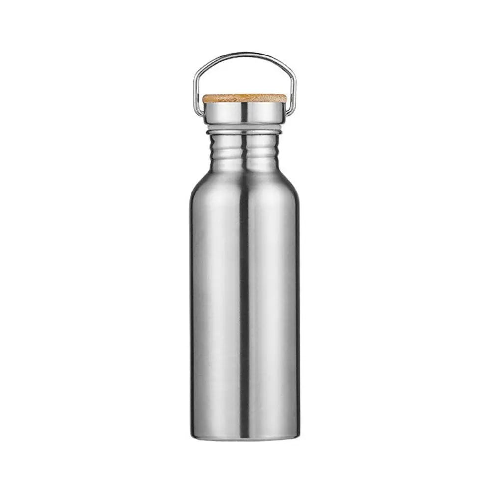 Portable Stainless Steel Bicycle Water Bottle Sports Fitness Single Walled Vacuum Insulated Metal Flask