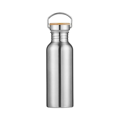 Portable Stainless Steel Bicycle Water Bottle Sports Fitness Single Walled Vacuum Insulated Metal Flask