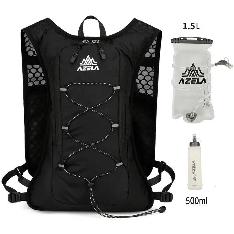 8L Running Hydration Vest Backpack Men Women Outdoor Sport Bags Trail Marathon Jogging Hiking Backpack Option Water Bag Flask