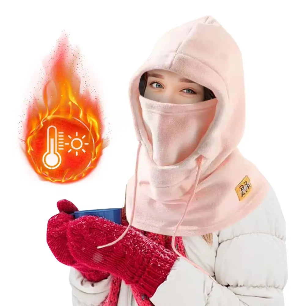 Winter Warm Hat with Mask and Neck Warmer 3-in-1 Windproof Balaclava for Men and Women Masked Hat Cycling Cold Weather Protectio