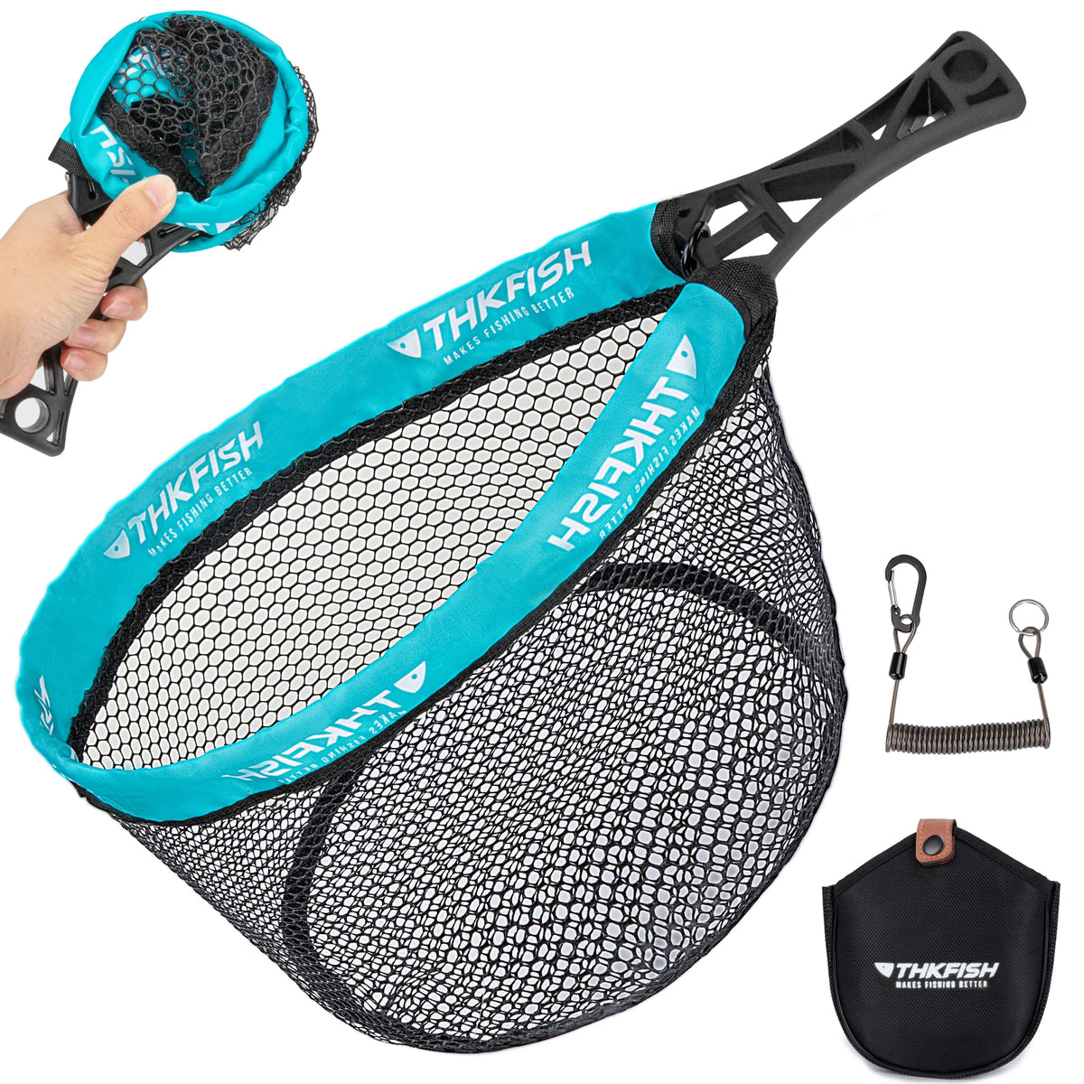 THKFISH Folding Fly Fishing Landing Net