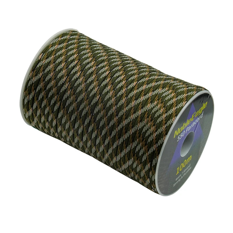 Military 550 Paracord Rope 100M 50M 31M 7 Strand 4mm Parachute Cord Camping Survival Tactical Hiking DIY Bracelet Tent Line
