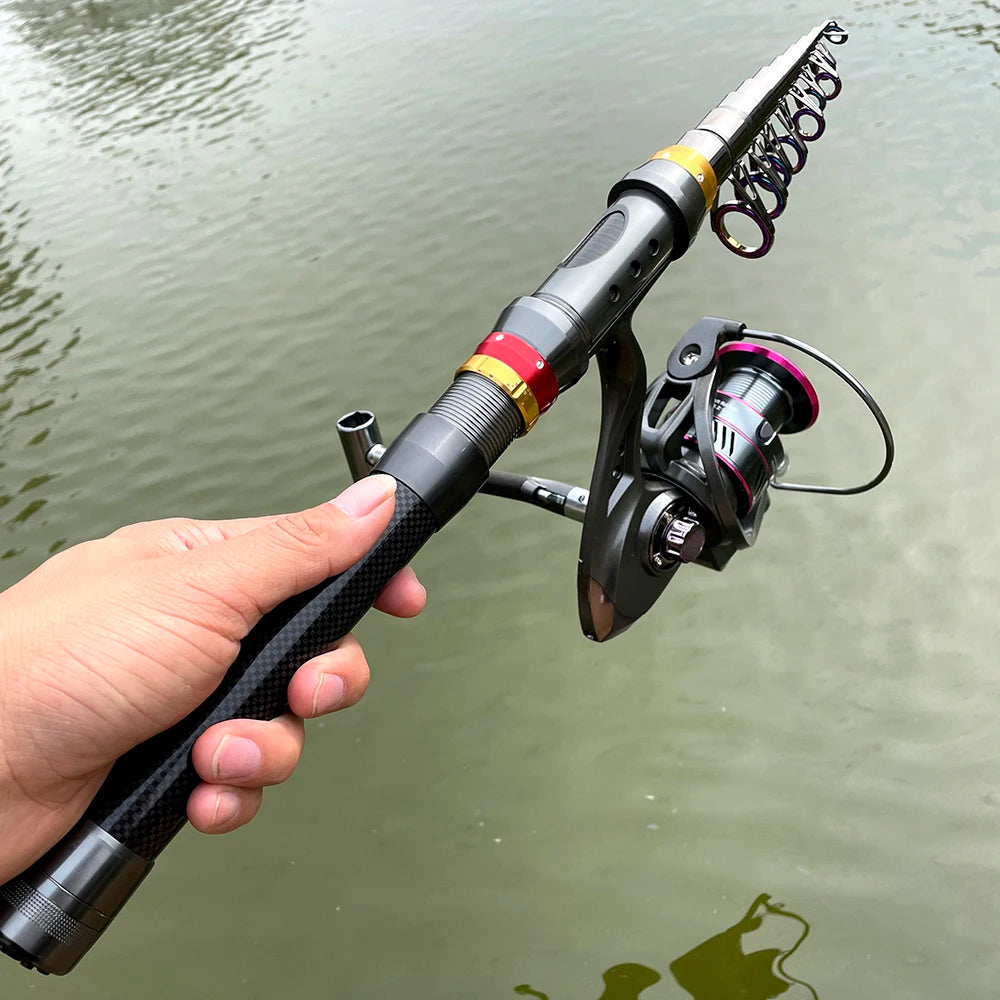Carbon Fiber Telescopic Rod & Reel Combo (1.8 to 3.6m)