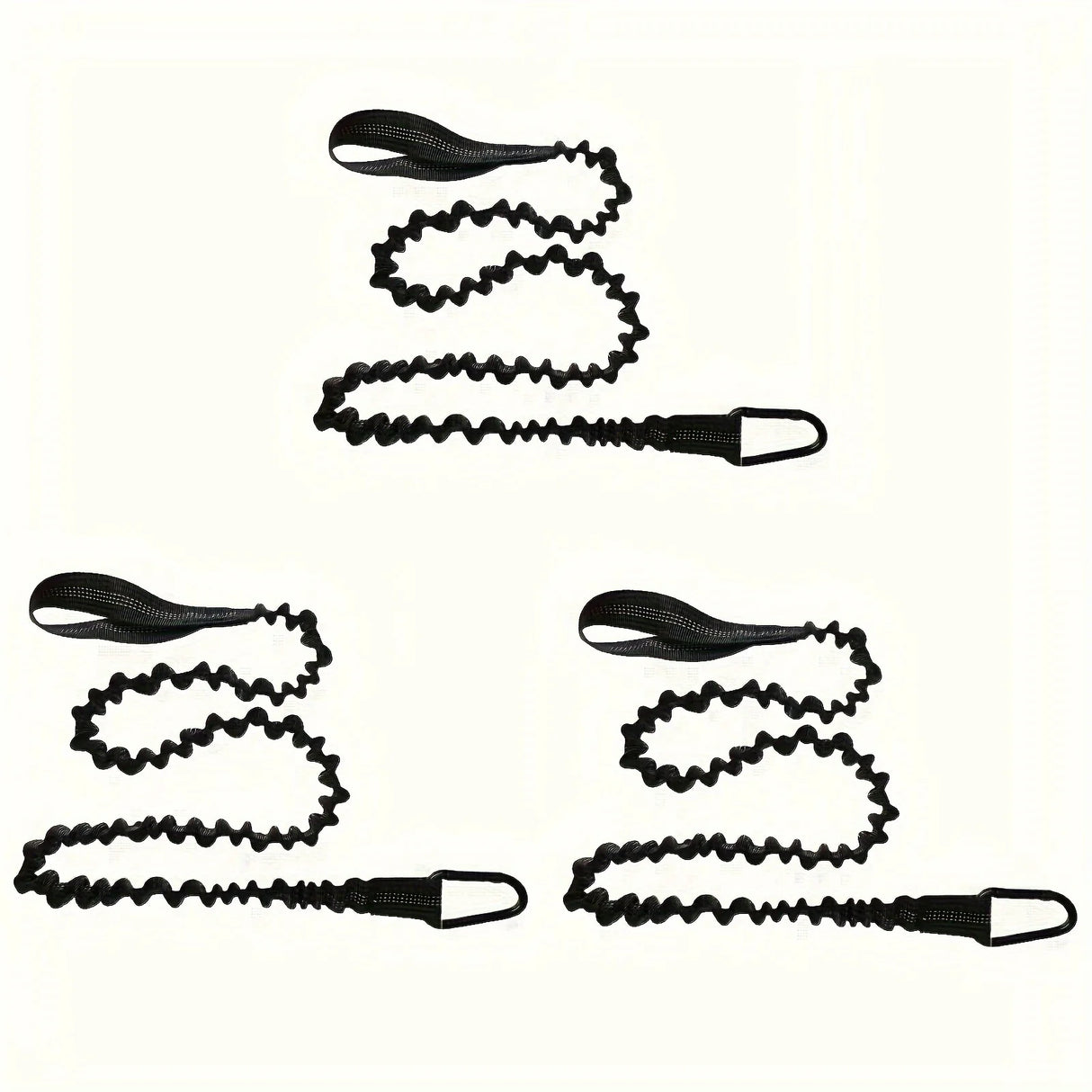 Reflective Elastic Kayak Paddle Leash – Coiled Safety Rope with Hooks for Canoe, Rowing & Boat Accessories