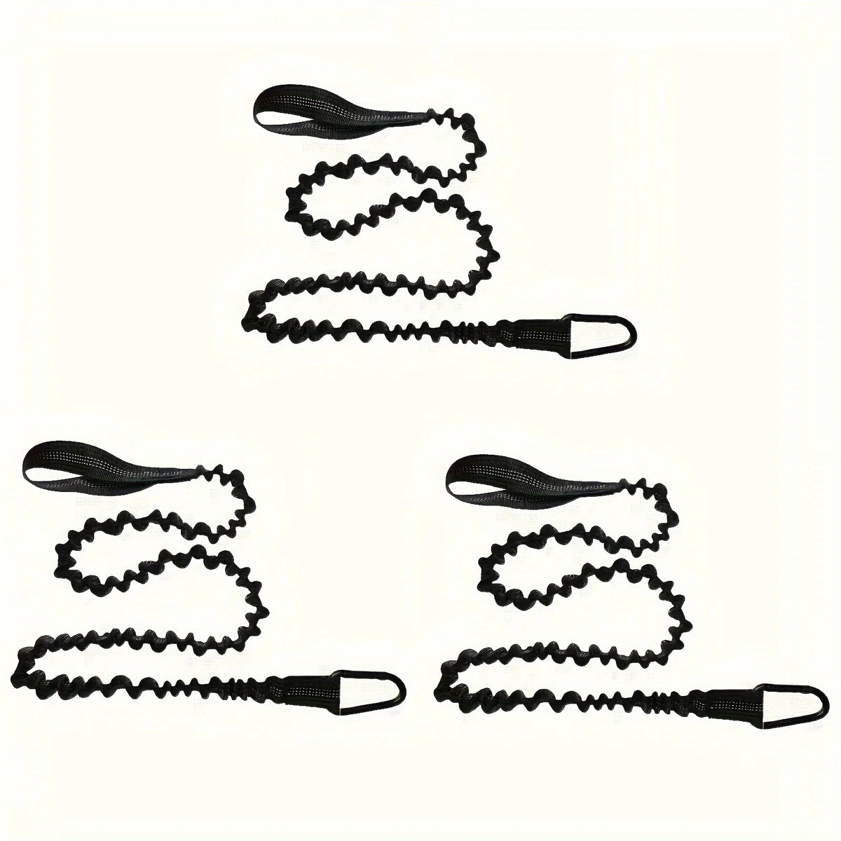 Reflective Elastic Kayak Paddle Leash – Coiled Safety Rope with Hooks for Canoe, Rowing & Boat Accessories