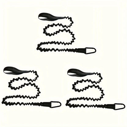 Reflective Elastic Kayak Paddle Leash – Coiled Safety Rope with Hooks for Canoe, Rowing & Boat Accessories