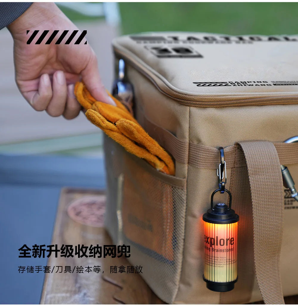 30L/42L/56L Autumn Camping Bag Insulated Waterproof Tactical Foldable Outdoor Picnic Tableware Storage Box Large Capacity Field