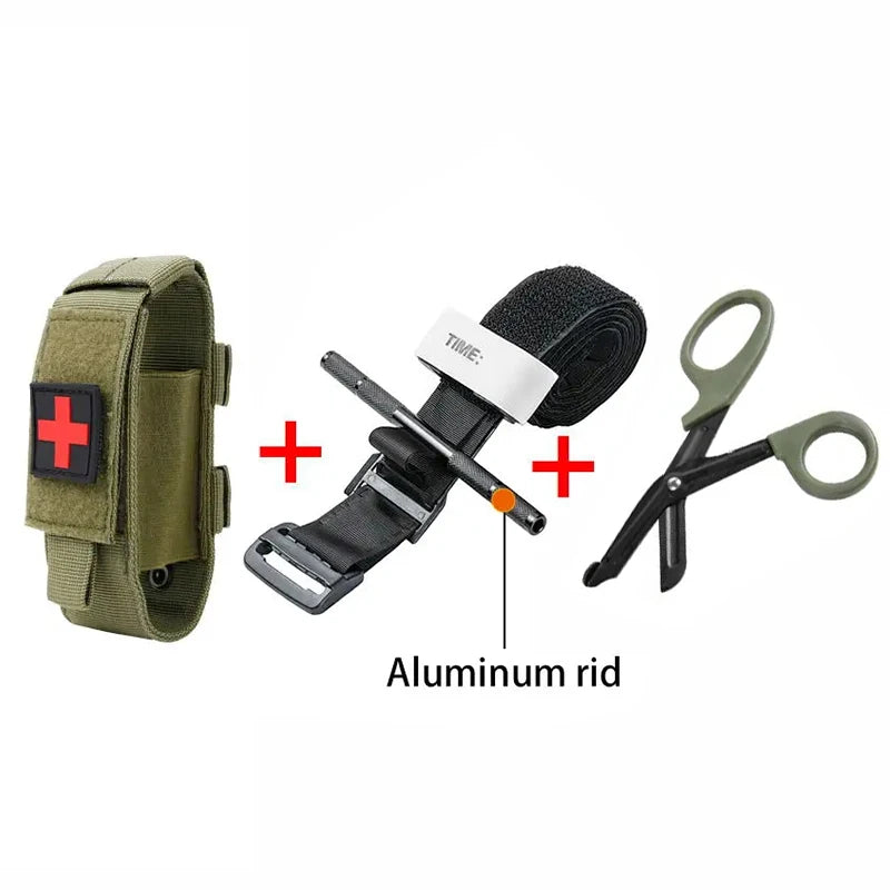Cat First Aid Kit Tourniquet Molle Survival Set Pouch Nursing Holder Medical Gear Scissors Bag Outdoor Equipment