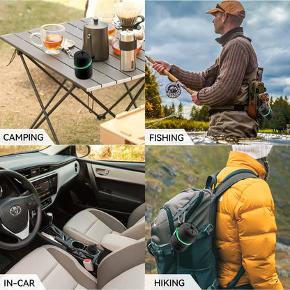 Porfory Foldable Silicone Trash Pouch with Carabiner