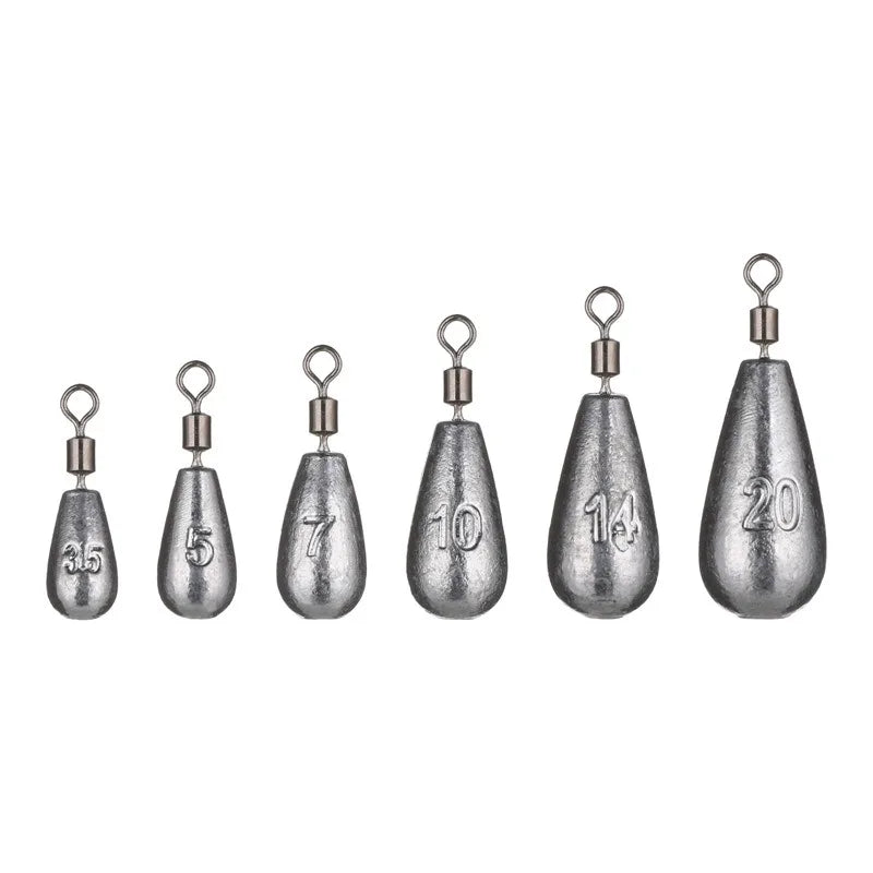 Water Drop Sinker Weights (5 Pack)