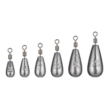 Water Drop Sinker Weights (5 Pack)