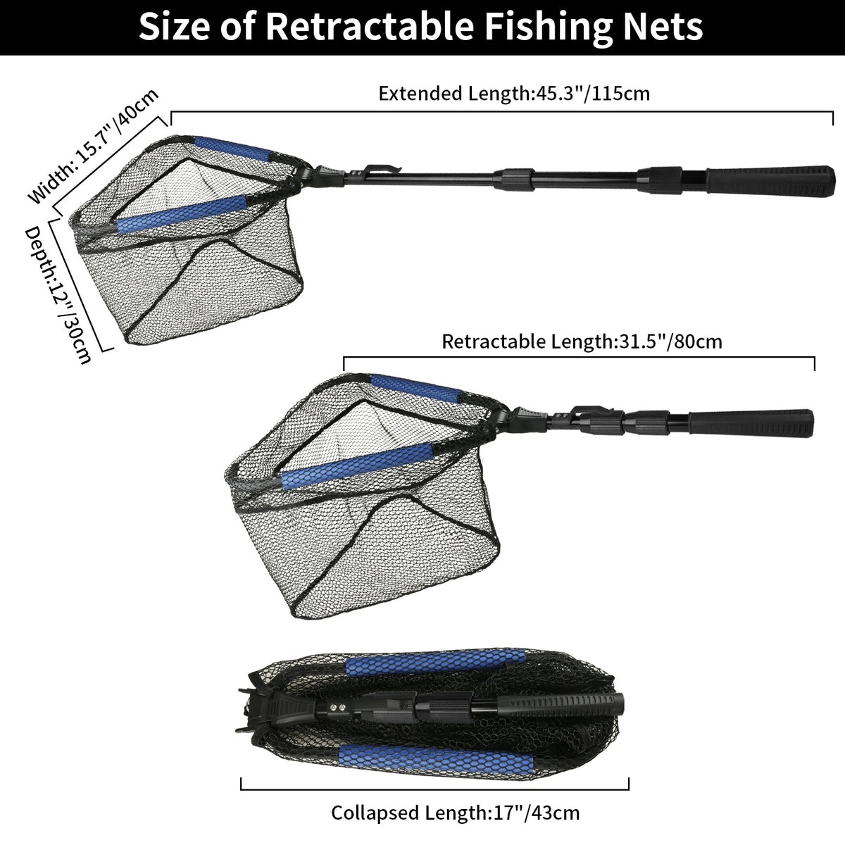 Aluminum Telescoping Landing Net (55-190cm)